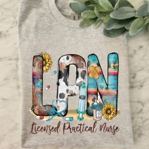 LPN nurse shirt healthcare cute popular trending